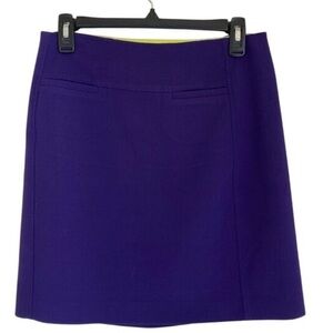 LOFT Purple Women's Skirt with neon yellow interior